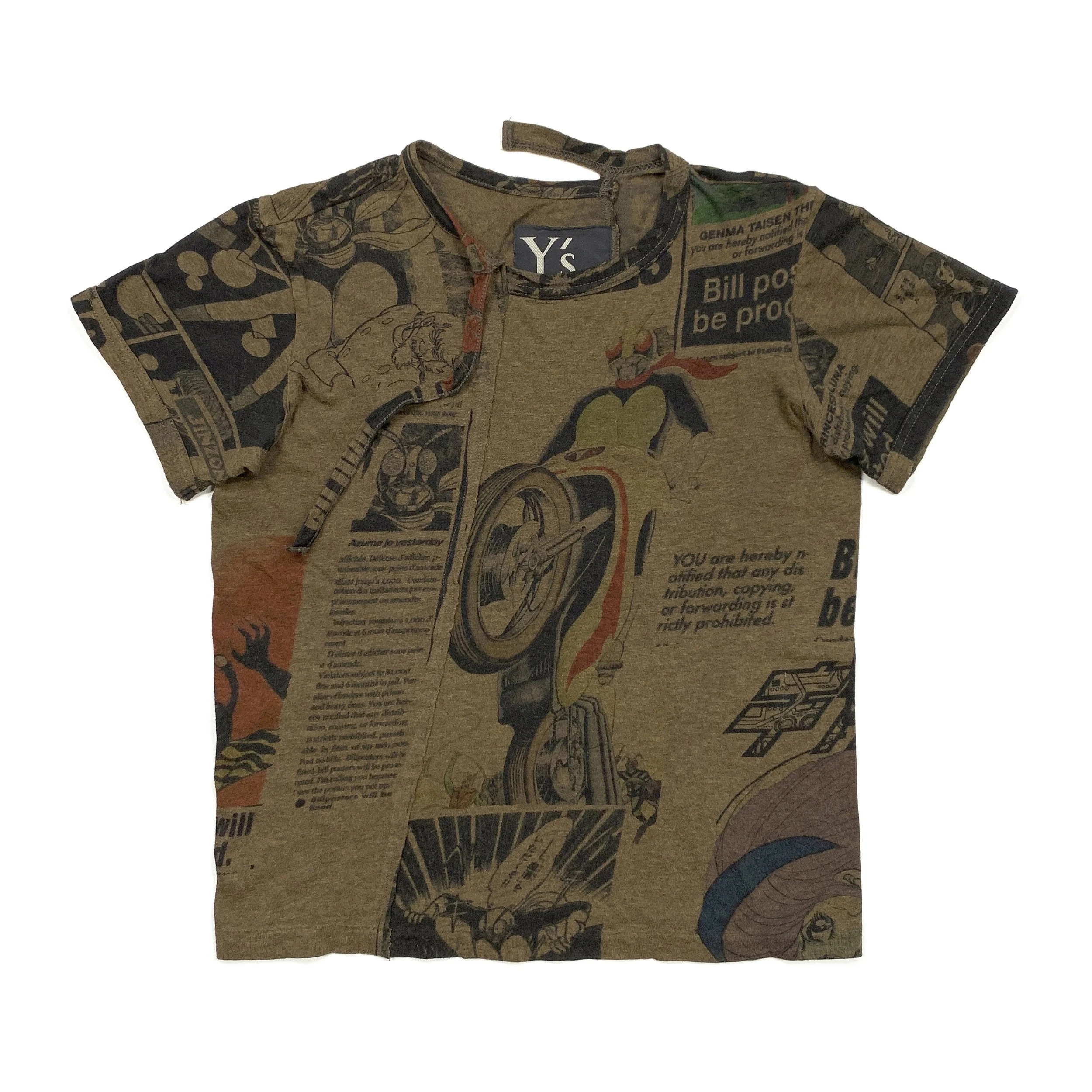 Yohji Yamamoto 00s Kamen Rider Manga T-Shirt — sickboyarchive.